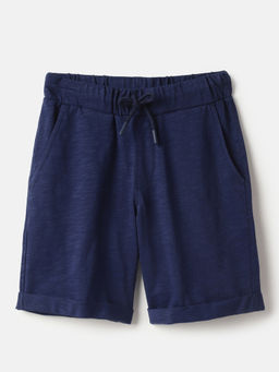 United Colors of Benetton - Navy Blue Solid Regular Fit Shorts