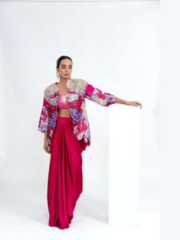 Ellemora - Feather Majesty Skirt With Blouse And Jacket