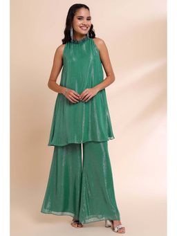 RIRASA - Women's Harahira Green Kurti With Palazzo