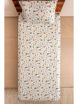 ZOOKEEPER - Ribbons & Flowers Sheet & Shams Set - Fitted Sheet