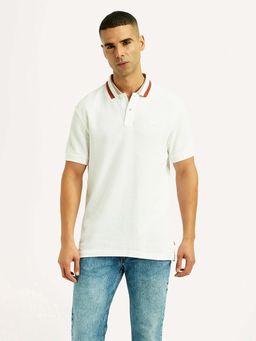 Levi's - Men Solid White Slim Fit Polo T-shirt