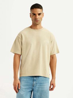 Levi's - Men Brand Logo Beige Loose Fit T-shirt