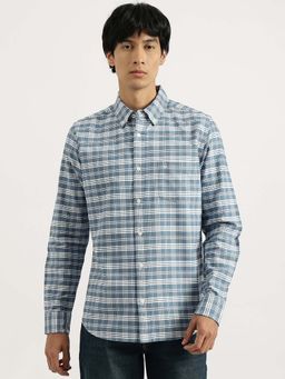 United Colors of Benetton - Men Blue Regular Fit Checks Shirt