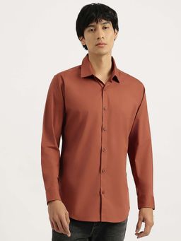 United Colors of Benetton - Men Rust Solid Slim Fit Shirt