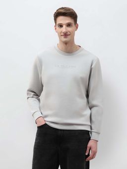 U.S. POLO ASSN. - Men Grey Solid Regular Fit Sweatshirt