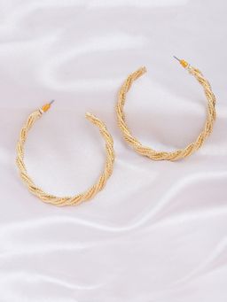 Lilly & Sparkle - Gold-Toned Circular Half Hoop Earrings