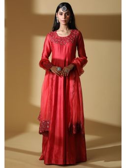 Zeefaa - Shisheh Gown Anarkali Set (3 Pcs)