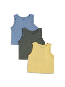 MINI KLUB - Boys Cotton Innerwear Vests-Multi-Color (Pack of 3)