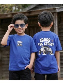 Tiny Bugs - Boys Printed Regular Fit T-Shirt-Blue