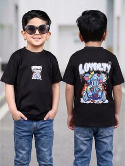 Tiny Bugs - Boys Printed Regular Fit T-Shirt-Black