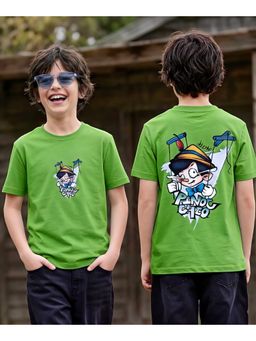 Tiny Bugs - Boys Printed Regular Fit T-Shirt-Green