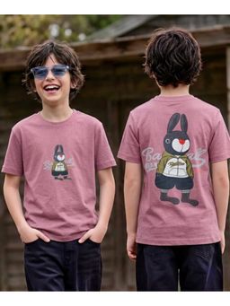 Tiny Bugs - Boys Printed Regular Fit T-Shirt-Purple