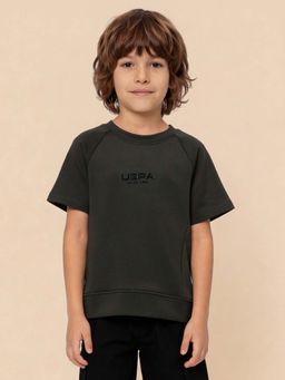 U.S. POLO ASSN. - Kids Boys Solid Olive Regular Fit T-Shirt