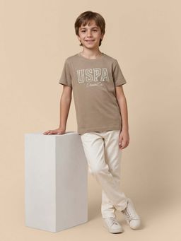 U.S. POLO ASSN. - Kids Boys Brand Typography Embroidered Regular Fit T-Shirt