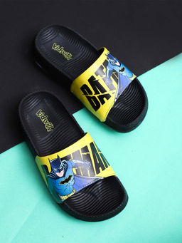 Kidsville - Kids Boys Black Batman Printed Sliders