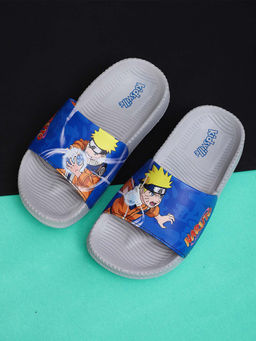 Kidsville - Kids Boys Blue Naruto Printed Sliders