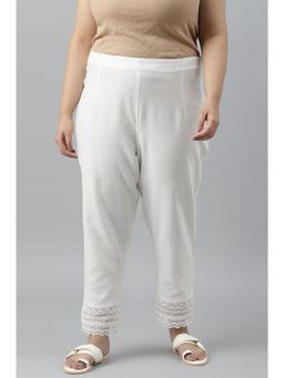 W - Solid Slim Pant White
