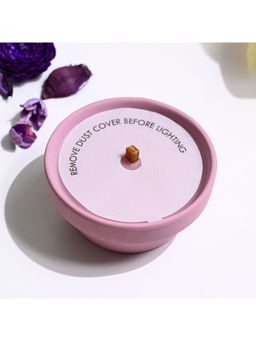 Voncasa - Circular Purple Wax Candle