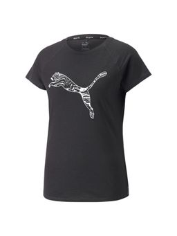 Puma - Run Logo Ss W Women Black T-shirts