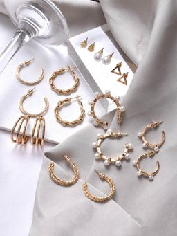 Joker and Witch - Joker & Witch All About Hoops Gold Earring Set (Set of 9)