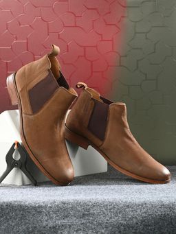 CLOG LONDON - Men Tan Chelsea Boots