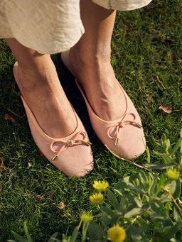 Peach Flores - Amalfi Leather Pink Mules Heels