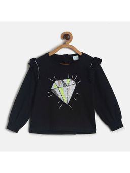 MINI KLUB - Kids Girls Black Knit Top