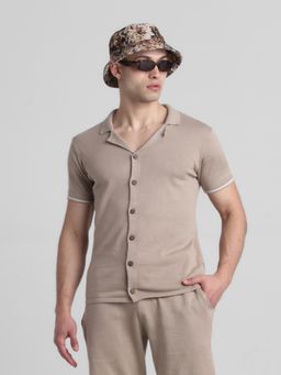Jack & Jones - Men Brown Cotton Slim Fit Shirt