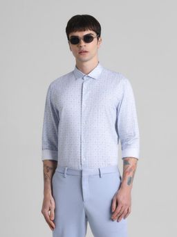 Jack & Jones - Men Blue Cotton Slim Fit Shirt