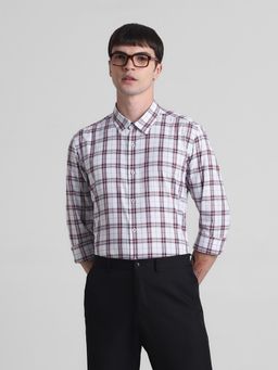 Jack & Jones - Men White Cotton Slim Fit Shirt