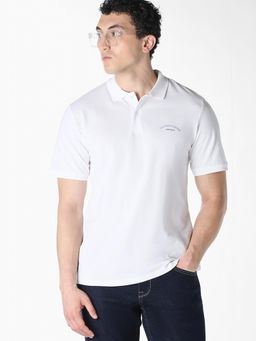 Jack & Jones - Men White Organic Cotton Regular Fit Polo T-Shirt