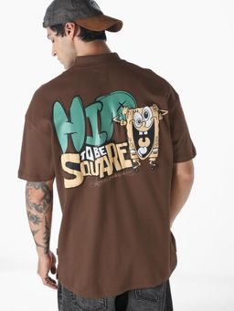 Jack & Jones - Men Brown Cotton Oversized Fit Polo T-Shirt