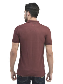 WOODLAND - Casuals Brown Cotton Polo T-shirt For Men