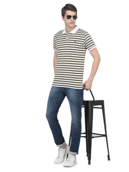 WOODLAND - Casuals White Cotton Polo T-shirt For Men