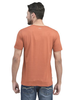 WOODLAND - Casuals Brown Cotton T Shirt For Men