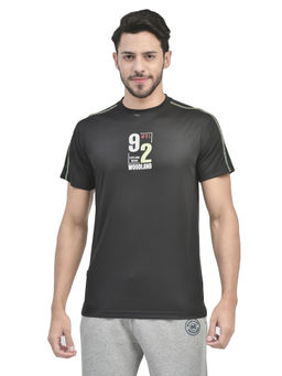 WOODLAND - Casuals Black Polyester T Shirt For Men