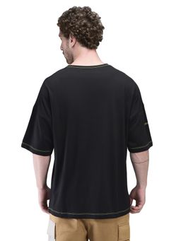WOODLAND - A Skating Monk Casuals Black Cotton T Shirt For Men