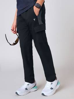 Technosport - Grey Boys Ts Flexi Straight Fit Cargo Track Pant