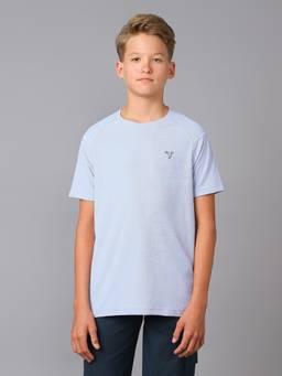 Technosport - Boys Round Neck Slim Fit Sports Blue T-Shirt