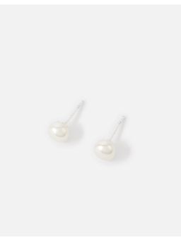 Accessorize London - Women's Sterling Silver Small Freshwater Pearl Stud Earring