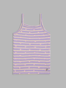 Blue Giraffe - Girls Purple Striped Top