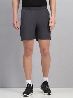 Fitleasure - Men Grey Polyester Solid Shorts