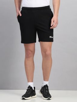 Fitleasure - Men Black Cotton Solid Shorts