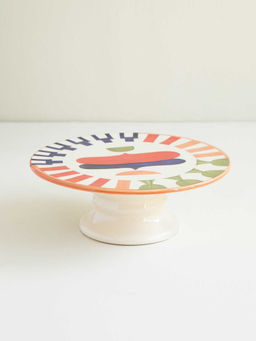 Freedom Tree - Sun Watcher Hand Painted Ceramic Cake Stand