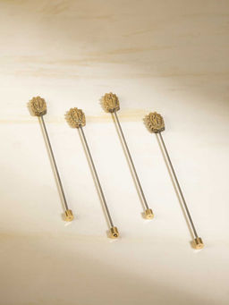 Freedom Tree - Mahogany Pod Handcrafted Brass and Steel Stirrer