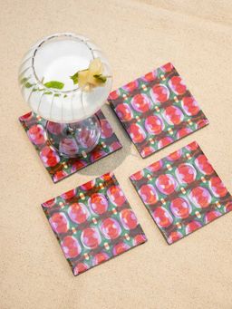 Freedom Tree - Marica Enamelled Red Coaster