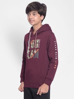 CRIMSOUNE CLUB - Boys Wine Graphic Sweatshirt with Hood