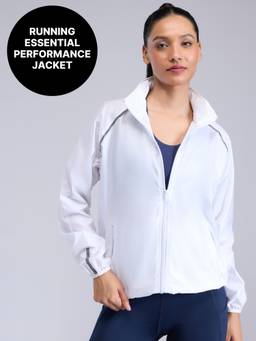 Kica - Lightweight Quick Dry Running Jacket with Packable Hood & Zip Pockets - KIC602 White