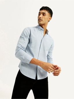 Levi's - Mens Checks Light-Blue Slim Fit Shirt