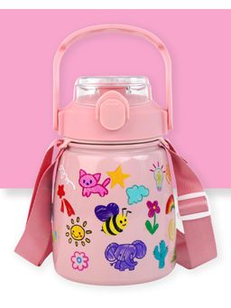Little Surprise Box - Pink Draw Art Theme Belly Bottle, 900ml